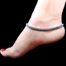 Oxidised Silver Anklet thumbnail 1