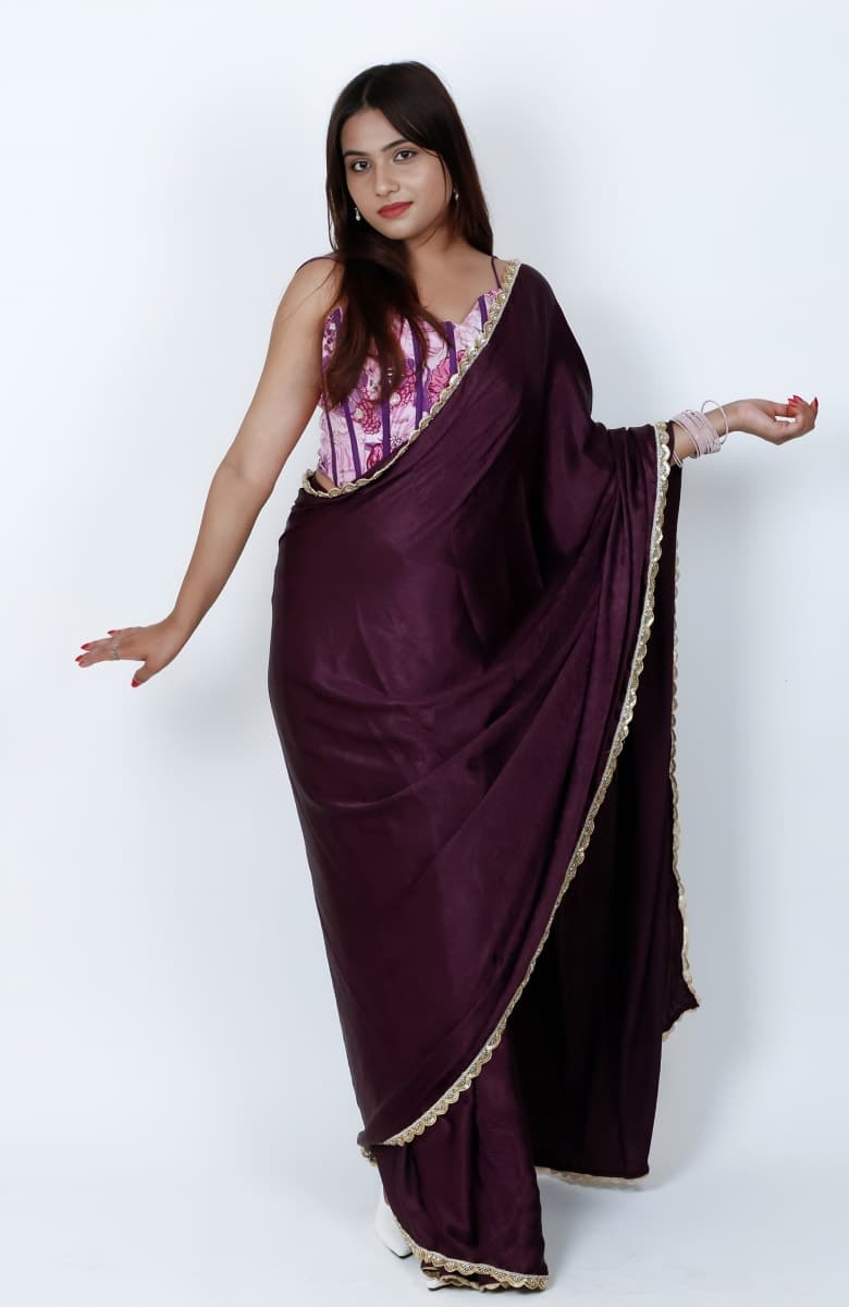 Lavender Luxe Pre-Draped Saree Set thumbnail 2